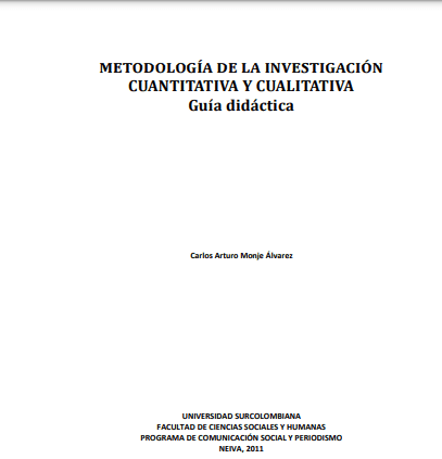 Guía de Metodología de la Investigación Pdf. Monje
