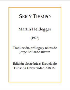 Ser y Tiempo. Heidegger