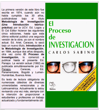El Proceso de Investigación. Sabino